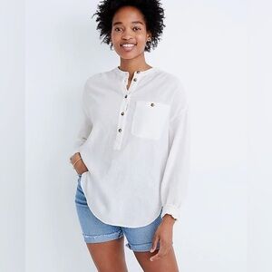 MADEWELL Linen Novella popover tunic size XS